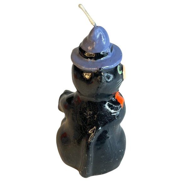 3 Vintage Halloween Candles Gurley Witch & Cauldron Ghost in Pumpkin Black Cat - Picture 9 of 12